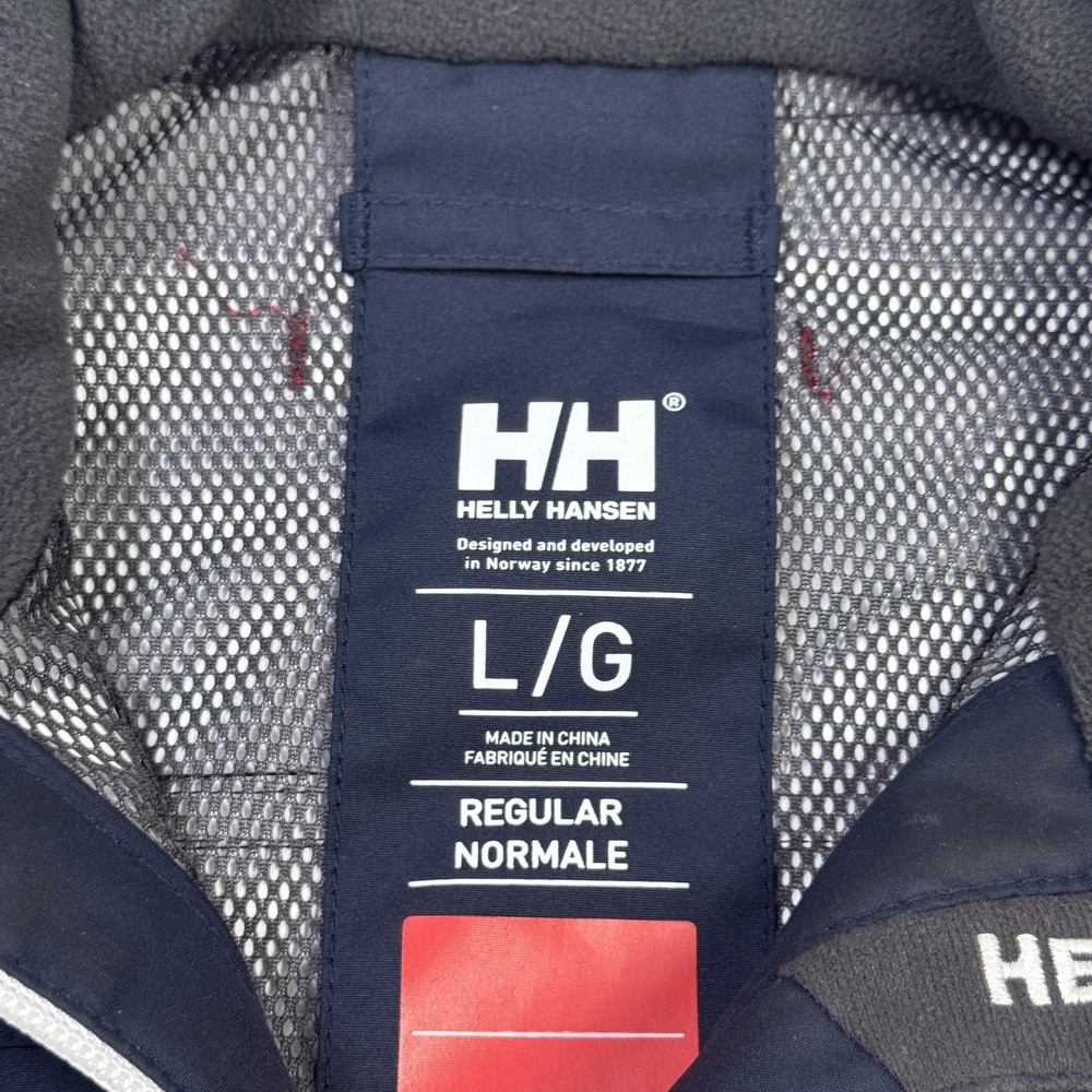Helly Hansen Vest Womens Large Blue Softshell Windbreaker Pockets Full Zip - Picture 2 of 10